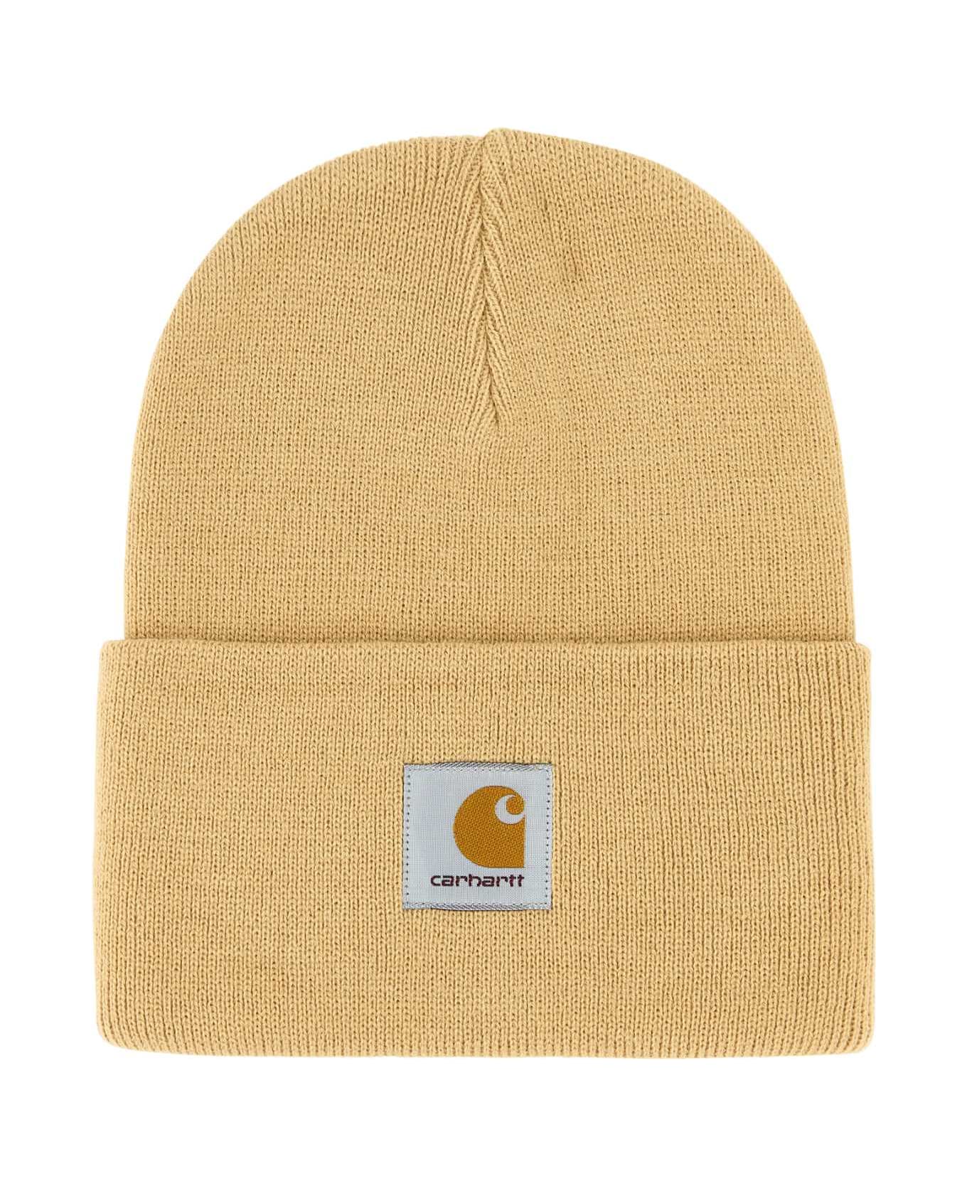 Carhartt Beige Acrylic Watch Hat - DUSTYHBROWN