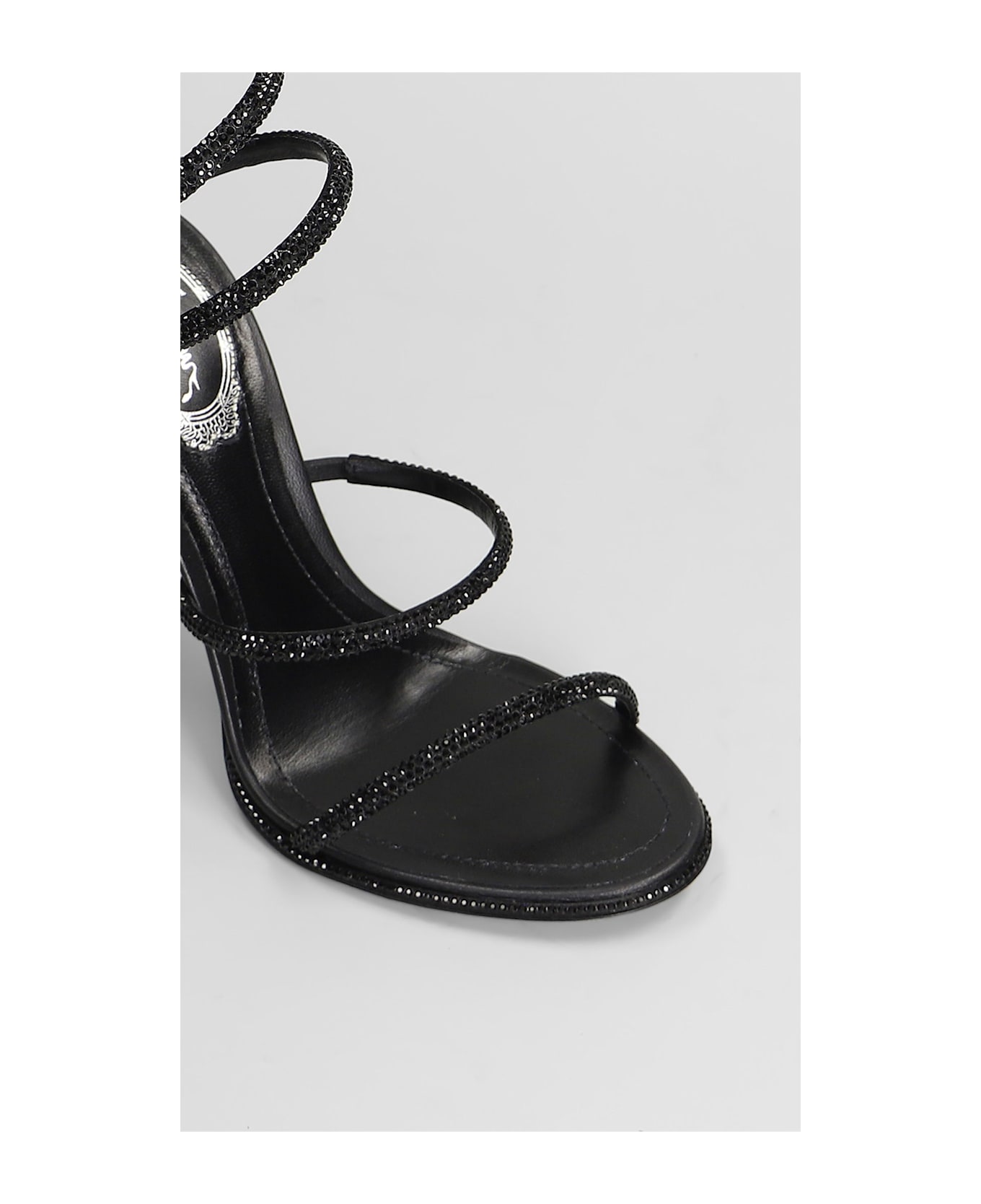René Caovilla Cleo Sandals In Black Leather - black