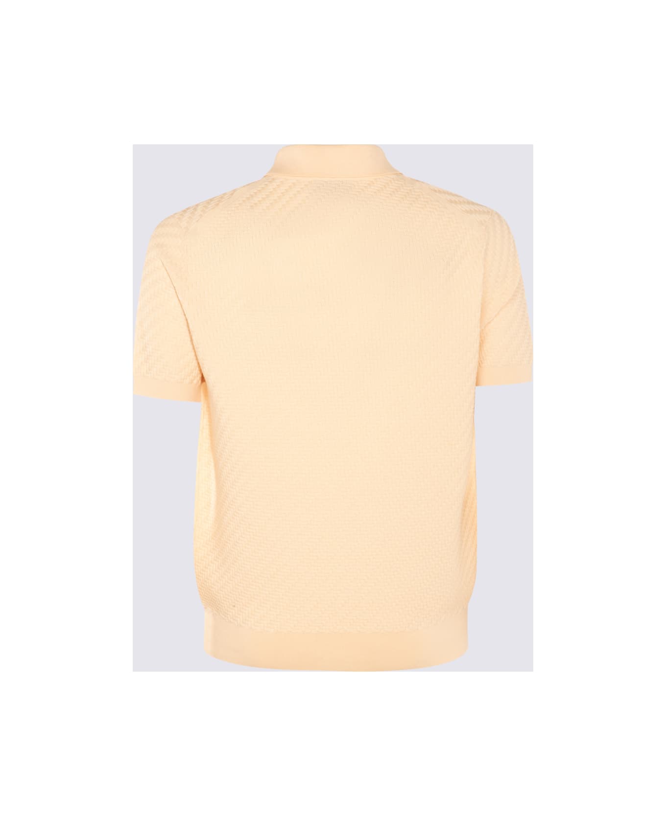 Brioni Cream Cotton-silk Blend Polo Shirt - White ポロシャツ
