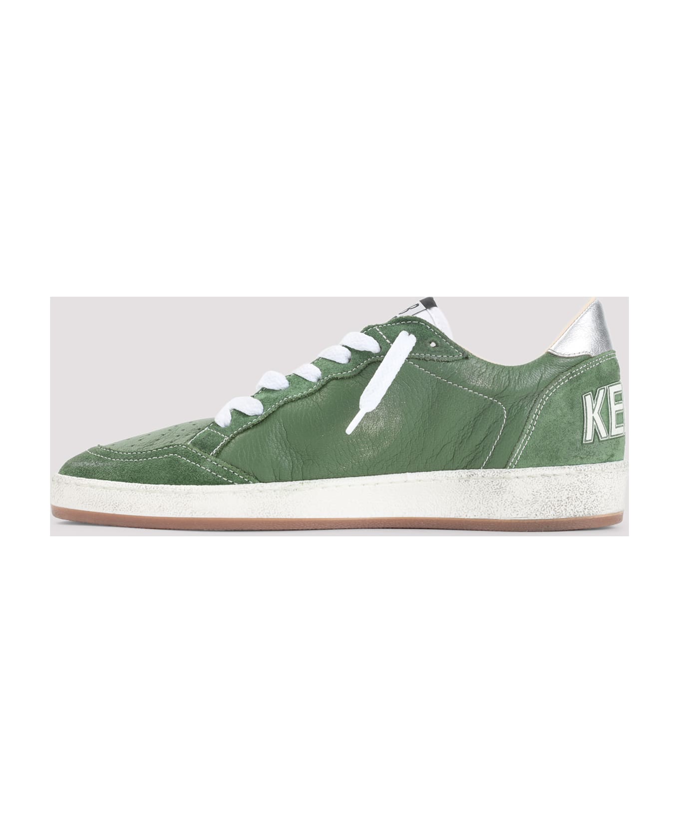Golden Goose Ball Star Sneakers - Green White Silver
