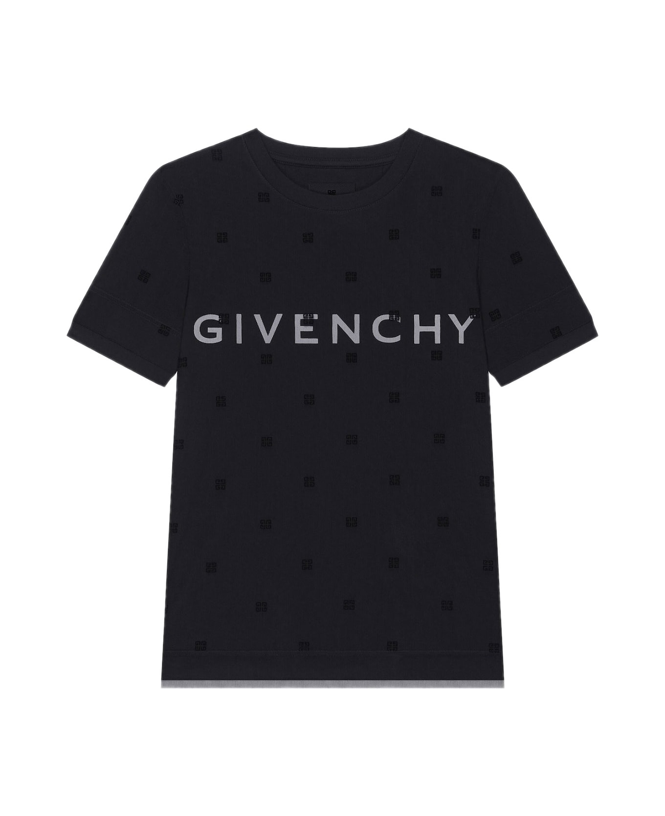 Givenchy Cotton And Tulle T-shirt - BLACK