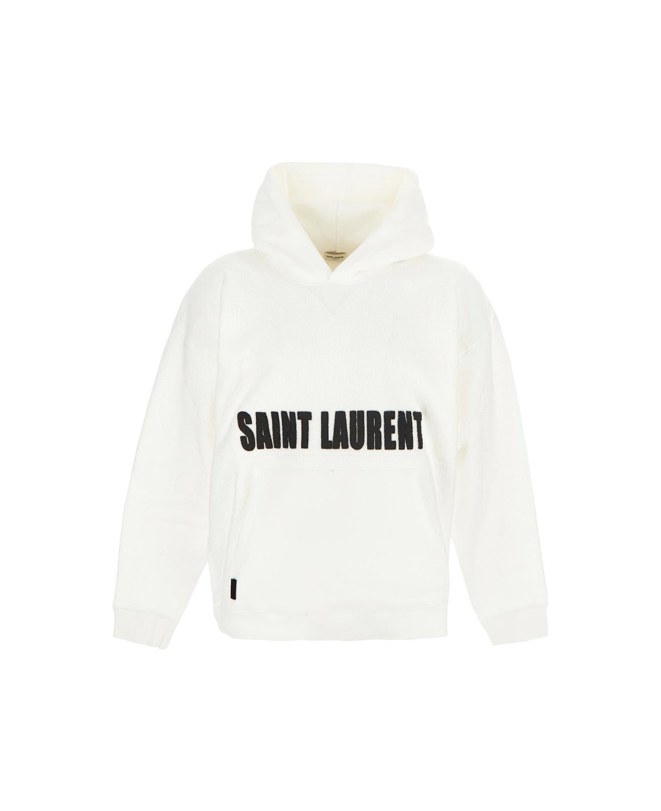 Saint Laurent Logo Sweatshirt - Naturel/noir