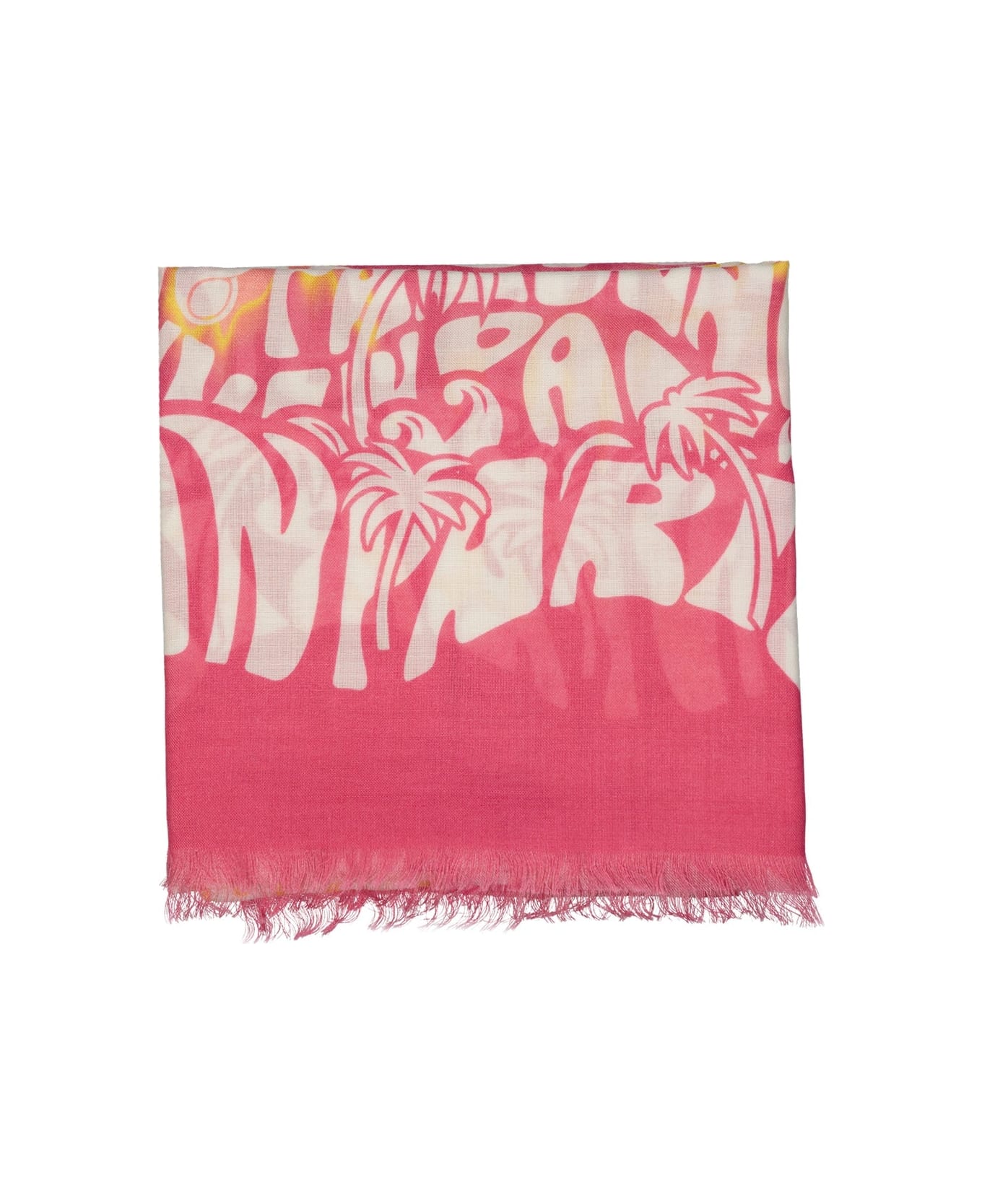 Lanvin Wool Printed Scarf - Pink