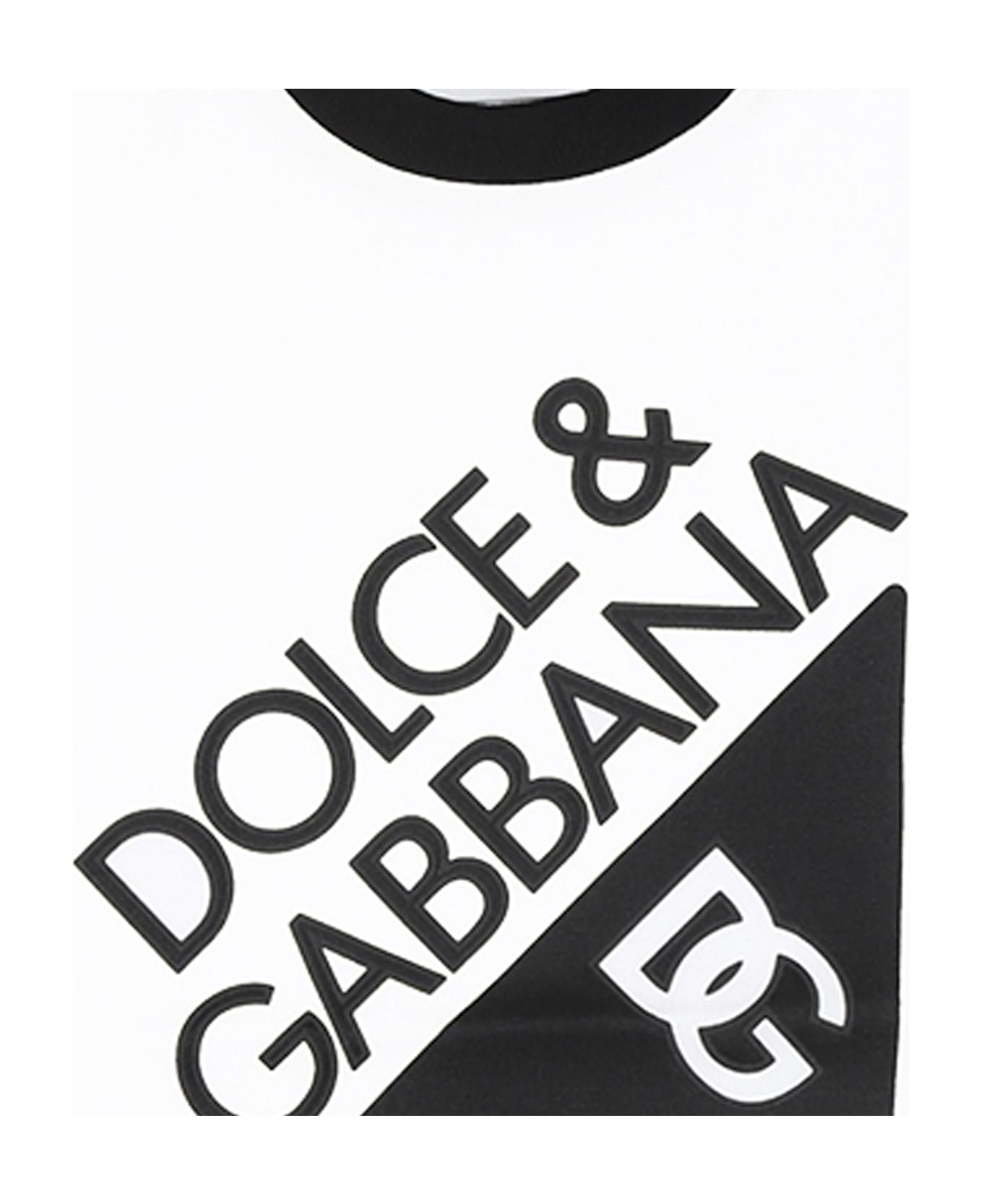 Dolce & Gabbana White T-shirt For Baby Kids With Logo - White