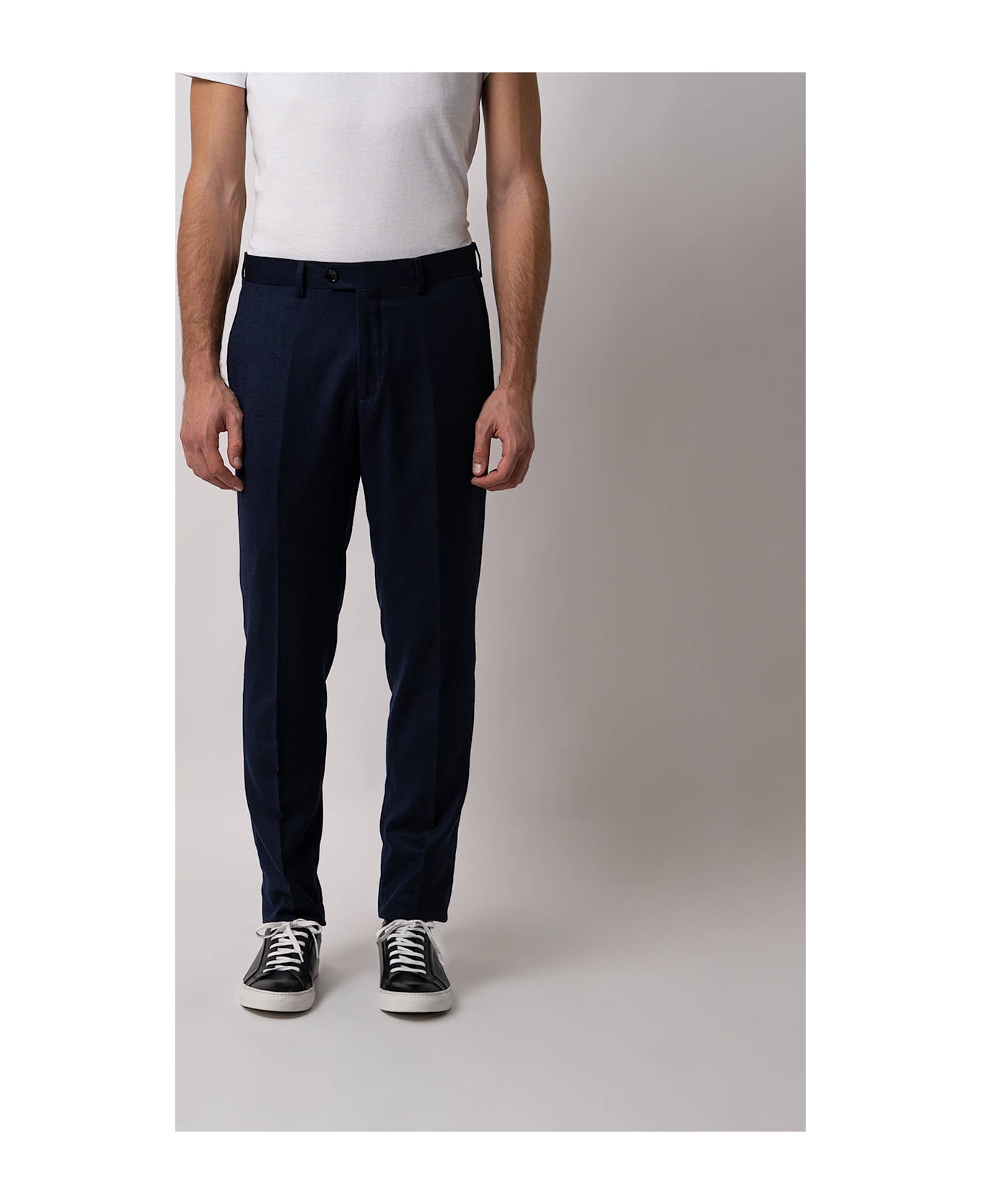 Larusmiani Velvet Trousers Howard Pants - Navy