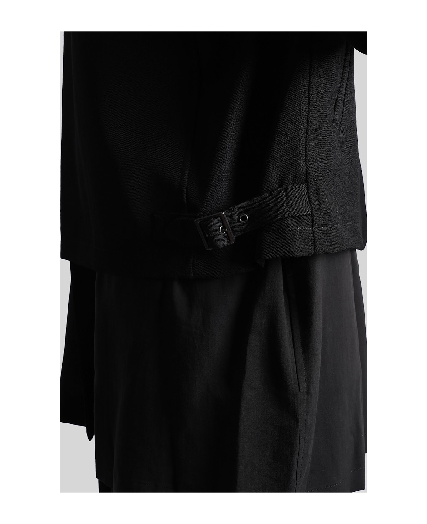 Yohji Yamamoto Casual Jacket In Black Wool - black