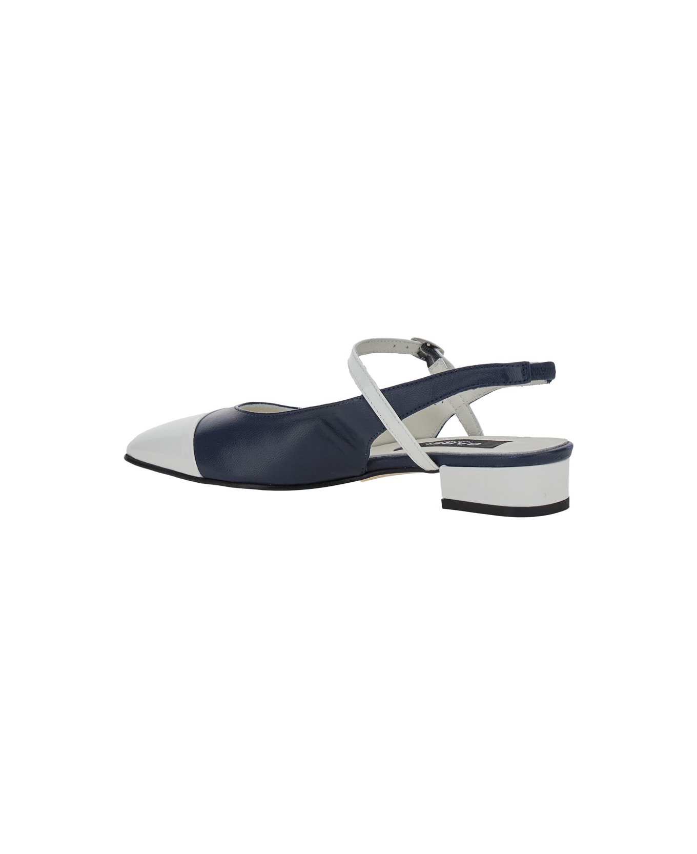 Carel 
oceano
 Blue Slingback Ballet Shoes With Contrasting Toe In Leather Woman - Blu