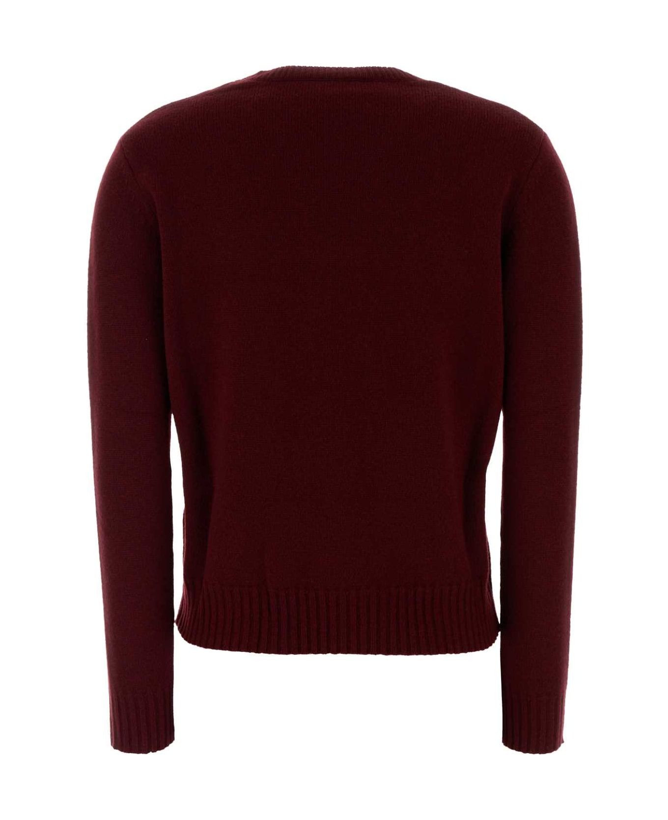 Max Mara Burgundy Cashmere Cinema Sweater - LAMPONE