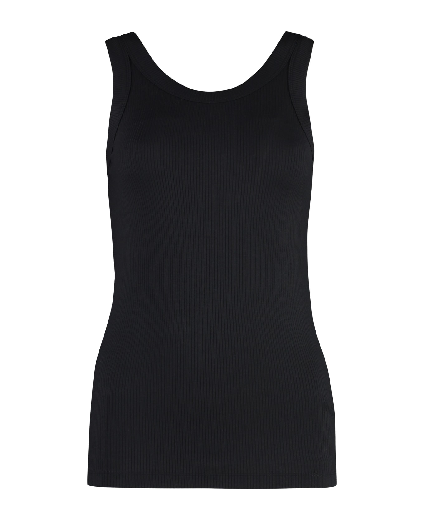 Calvin Klein Ribbed Tank Top - black タンクトップ