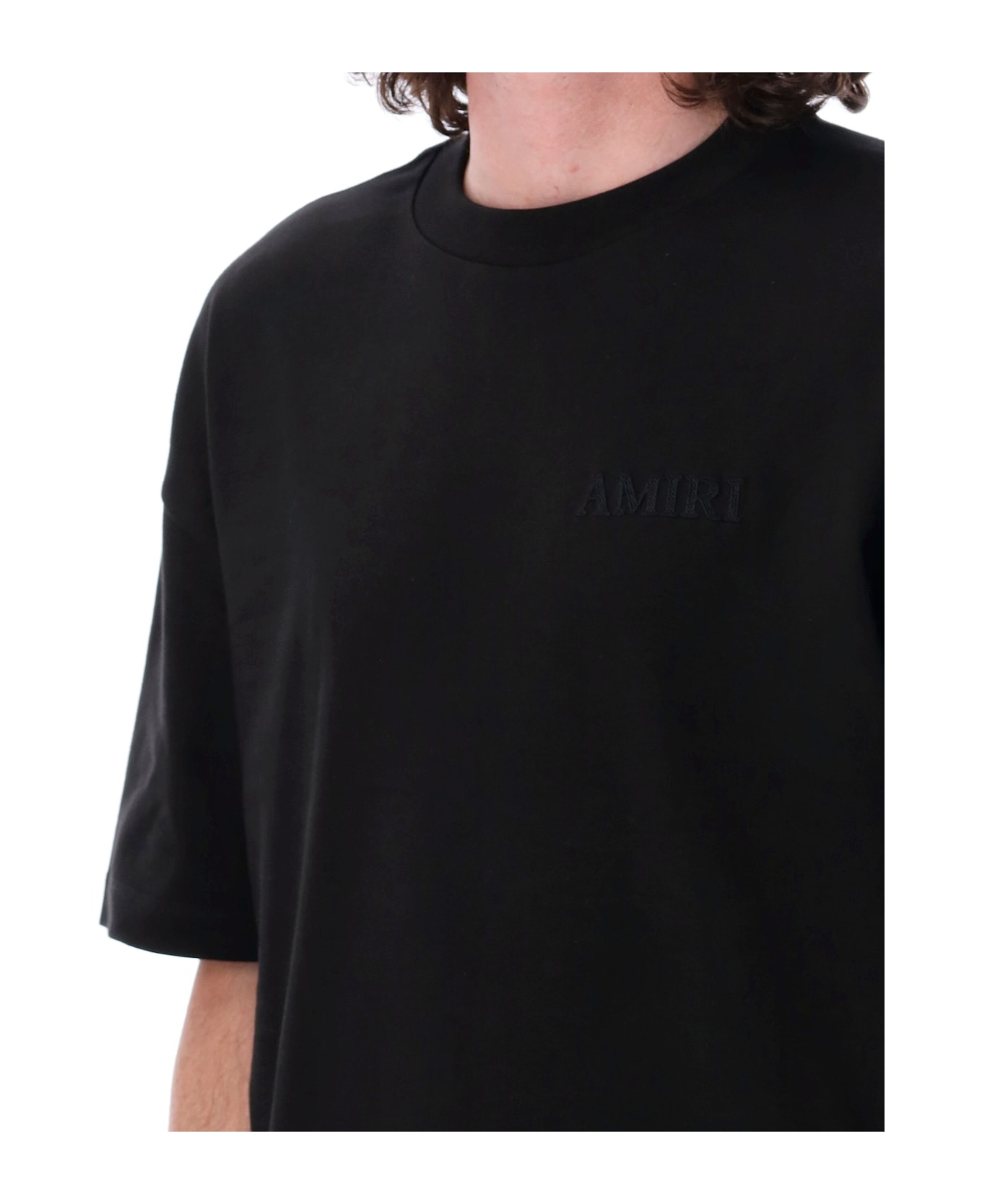 AMIRI Tonal Logo Over T-shirt - BLACK