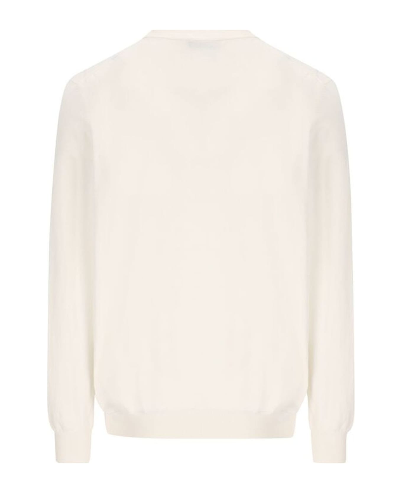 Fay Beige In Cotton Shaved Knit Jumper - Panna