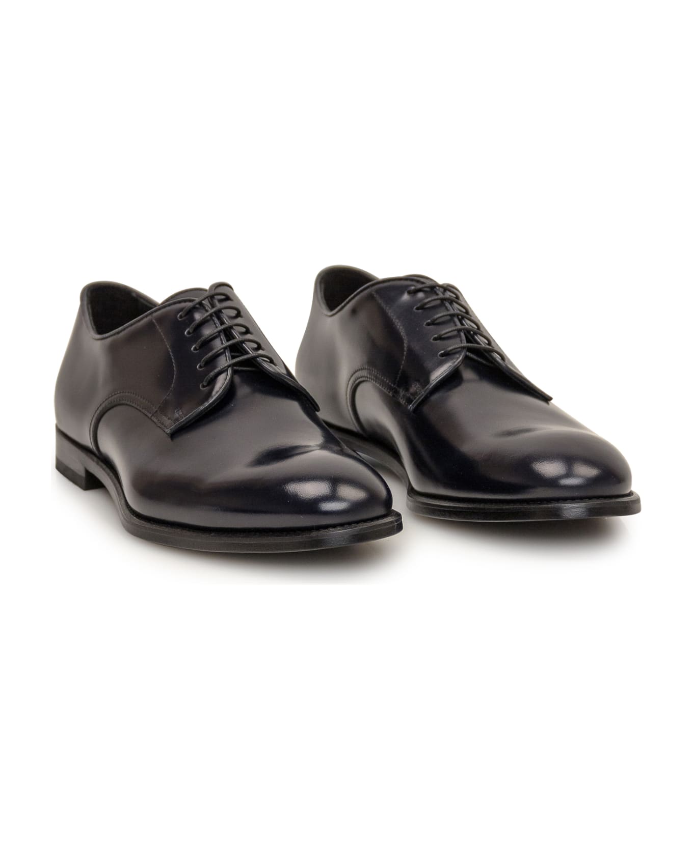 Doucal's Derby Lace-up - BLU FDO NERO