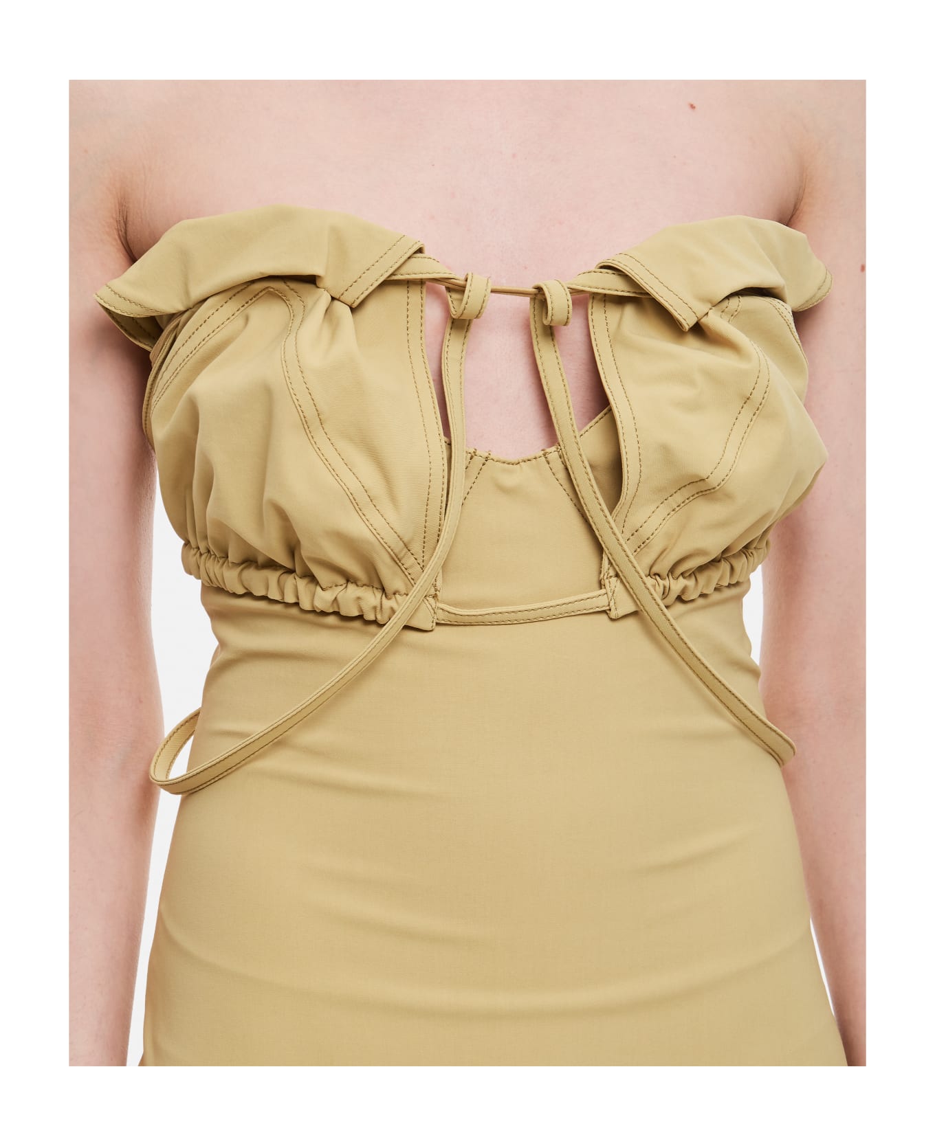 Jacquemus La Robe Bikini Midi Dress - Light khaki