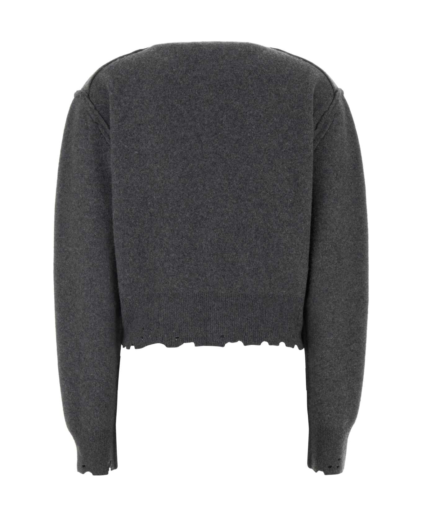 Balenciaga Dark Grey Cashmere Blend Cardigan - GREY