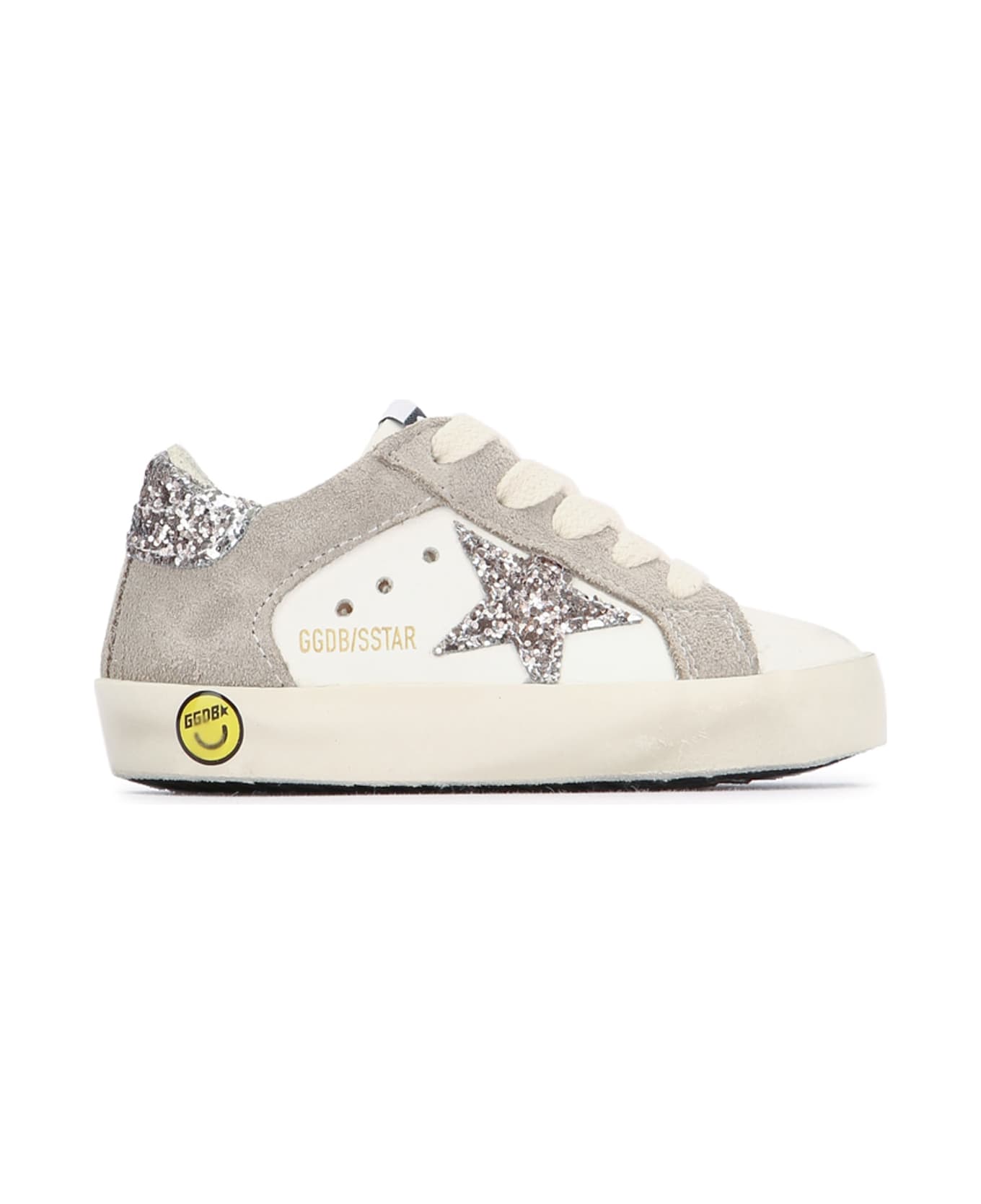 Golden Goose Super-star Double Quarter - WHITEGRAYSILVER