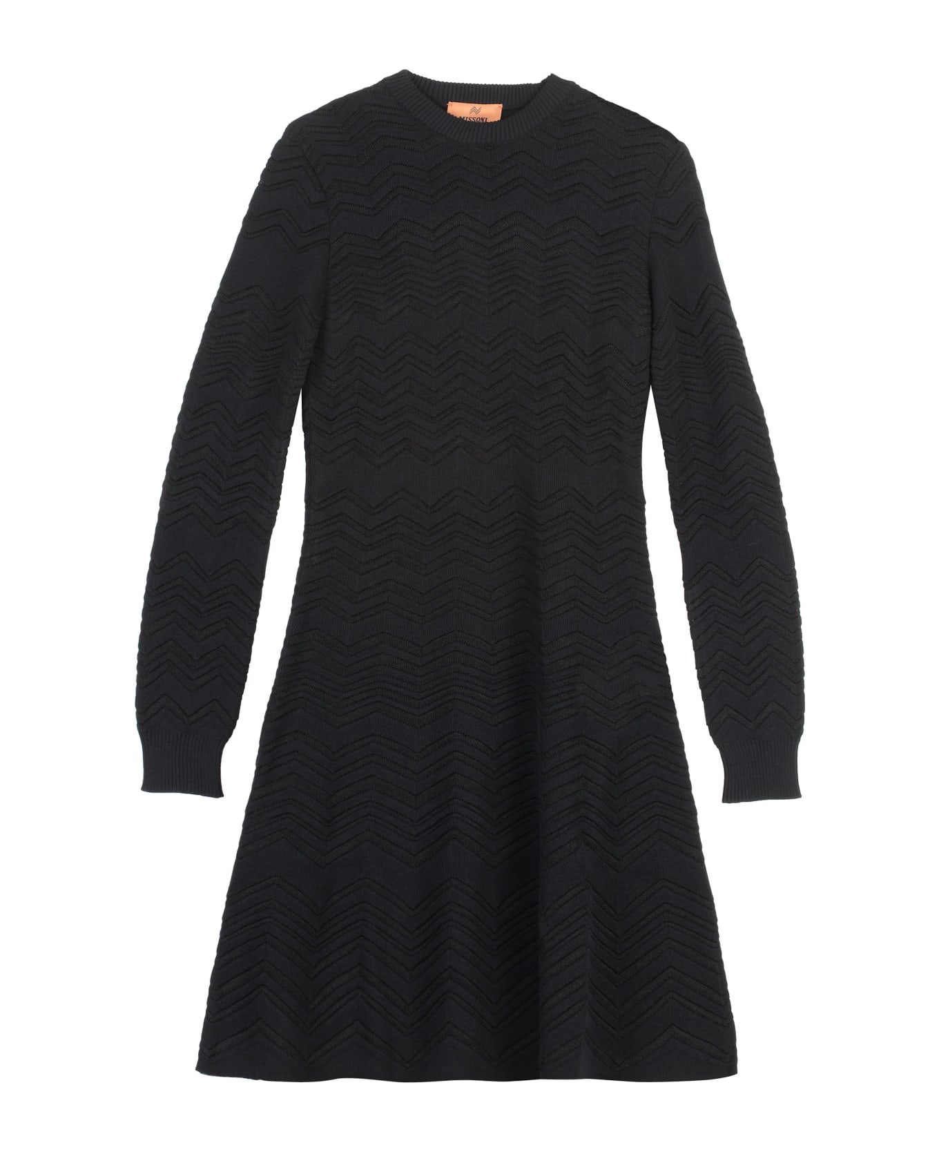 Missoni Geometric Jacquard Wool Dress - Black ワンピース＆ドレス