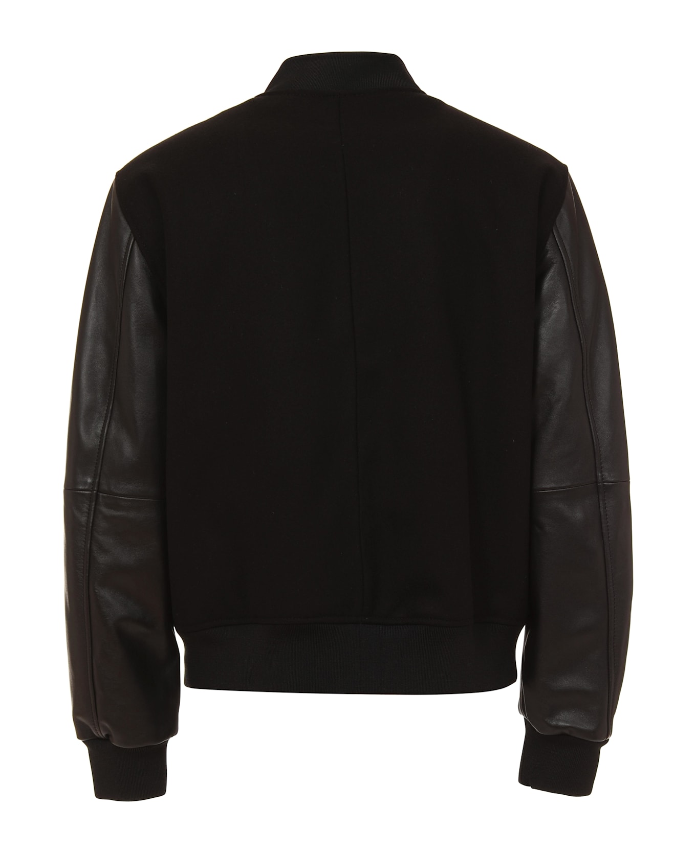 Roberto Cavalli Black Leather Bomber Jacket Just Cavalli - Black