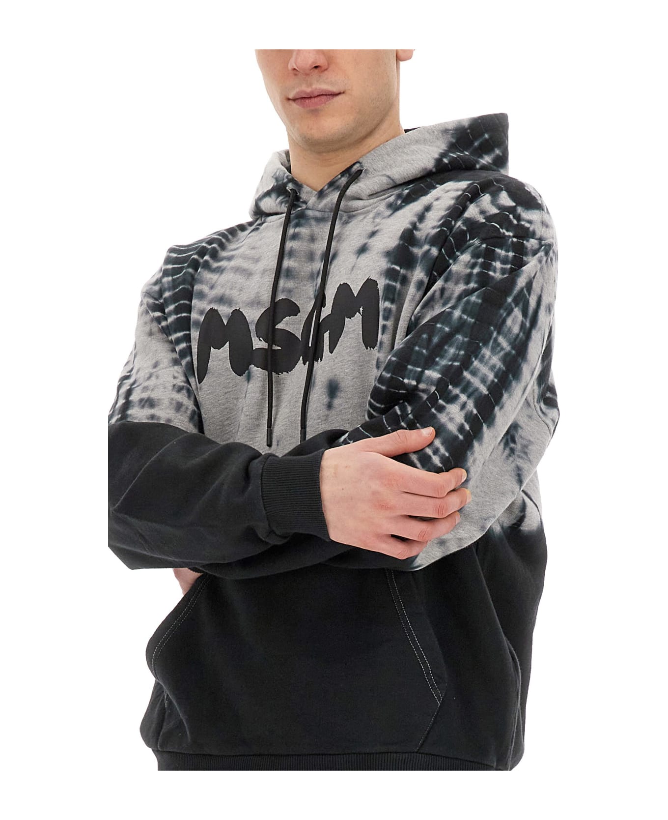 MSGM Sweatshirt With New Logo - Grey