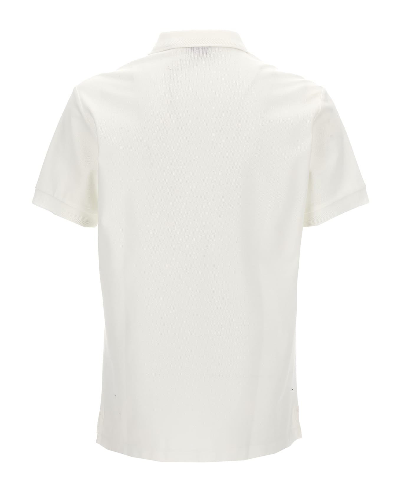 Burberry Logo Embroidery Polo Shirt - White