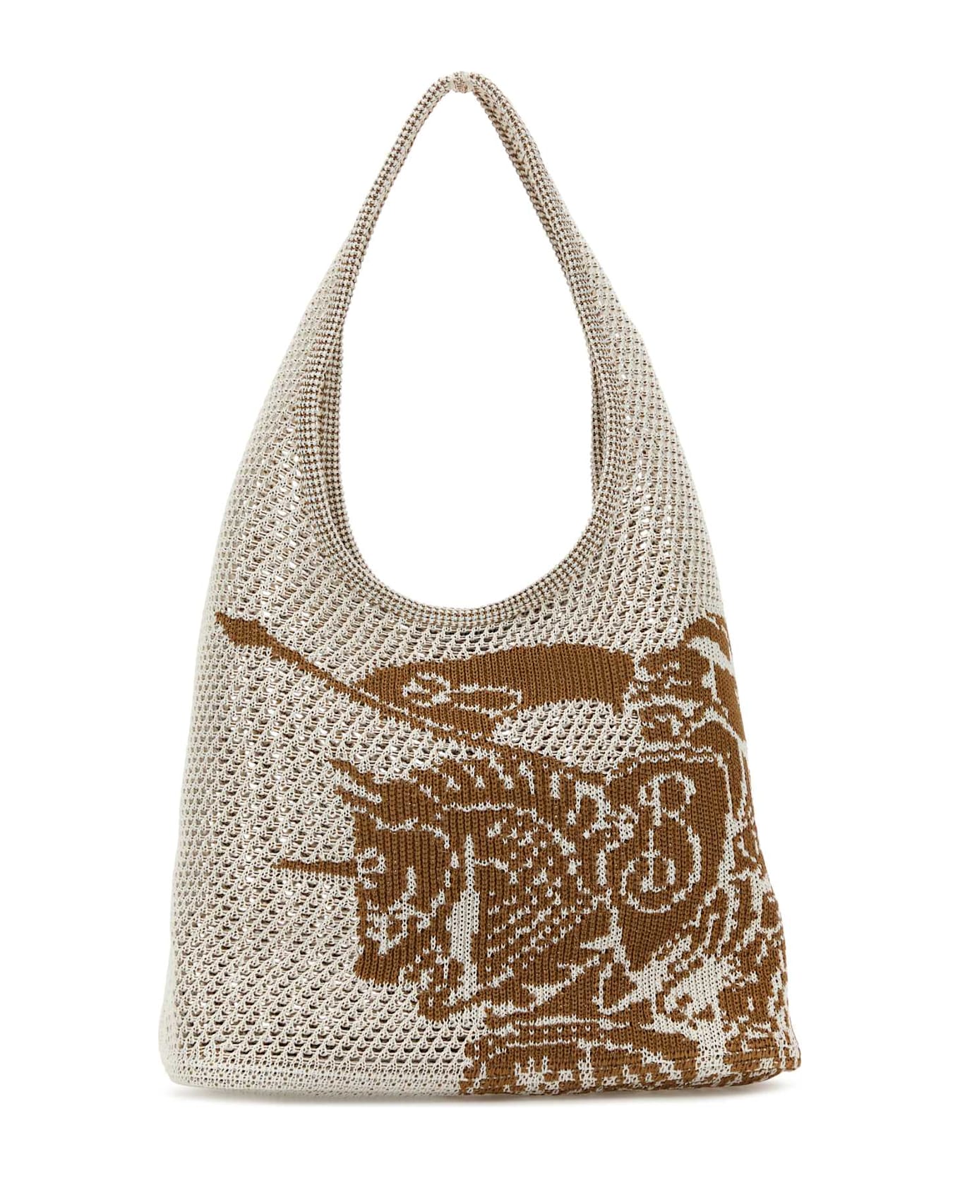 Burberry White Crochet Shopping Bag - WHITESAND