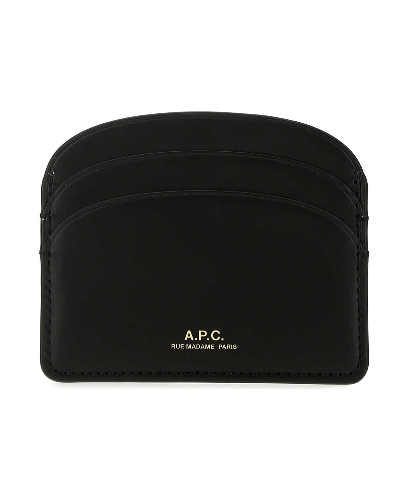 A.P.C. Black Leather Card Holder - LZZ