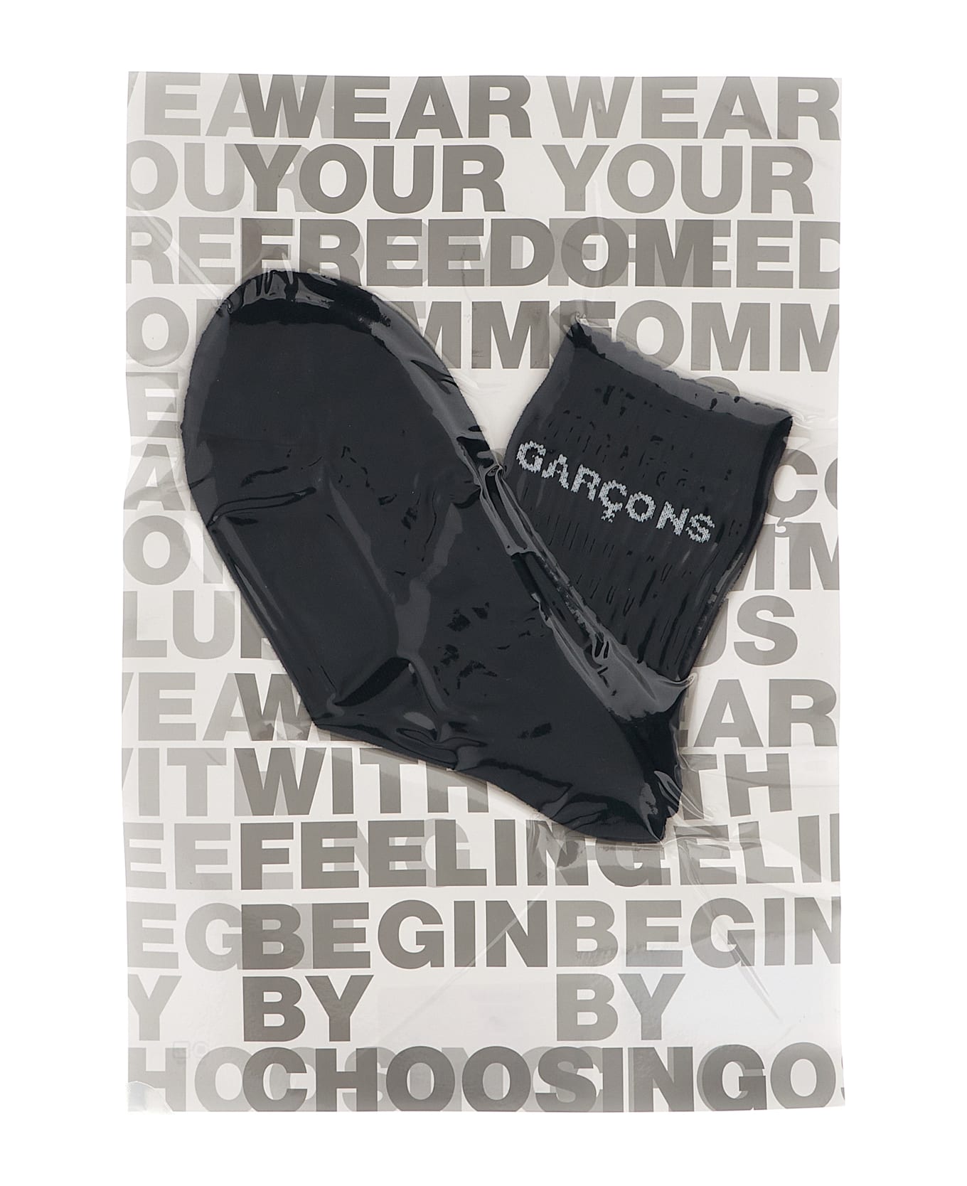 Comme Des Garçons Homme Plus Logo Socks - White/Black