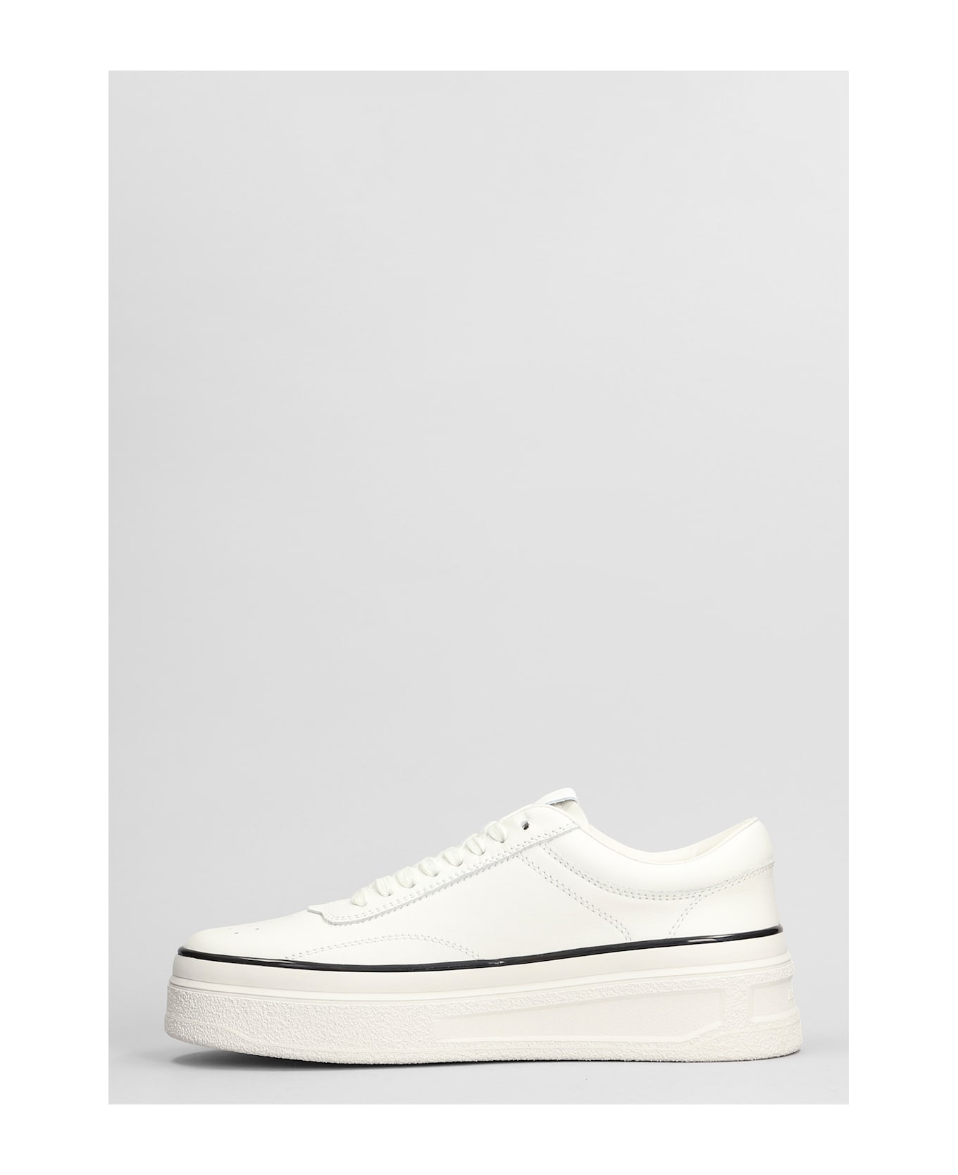 Jil Sander Sneakers In White Leather - white