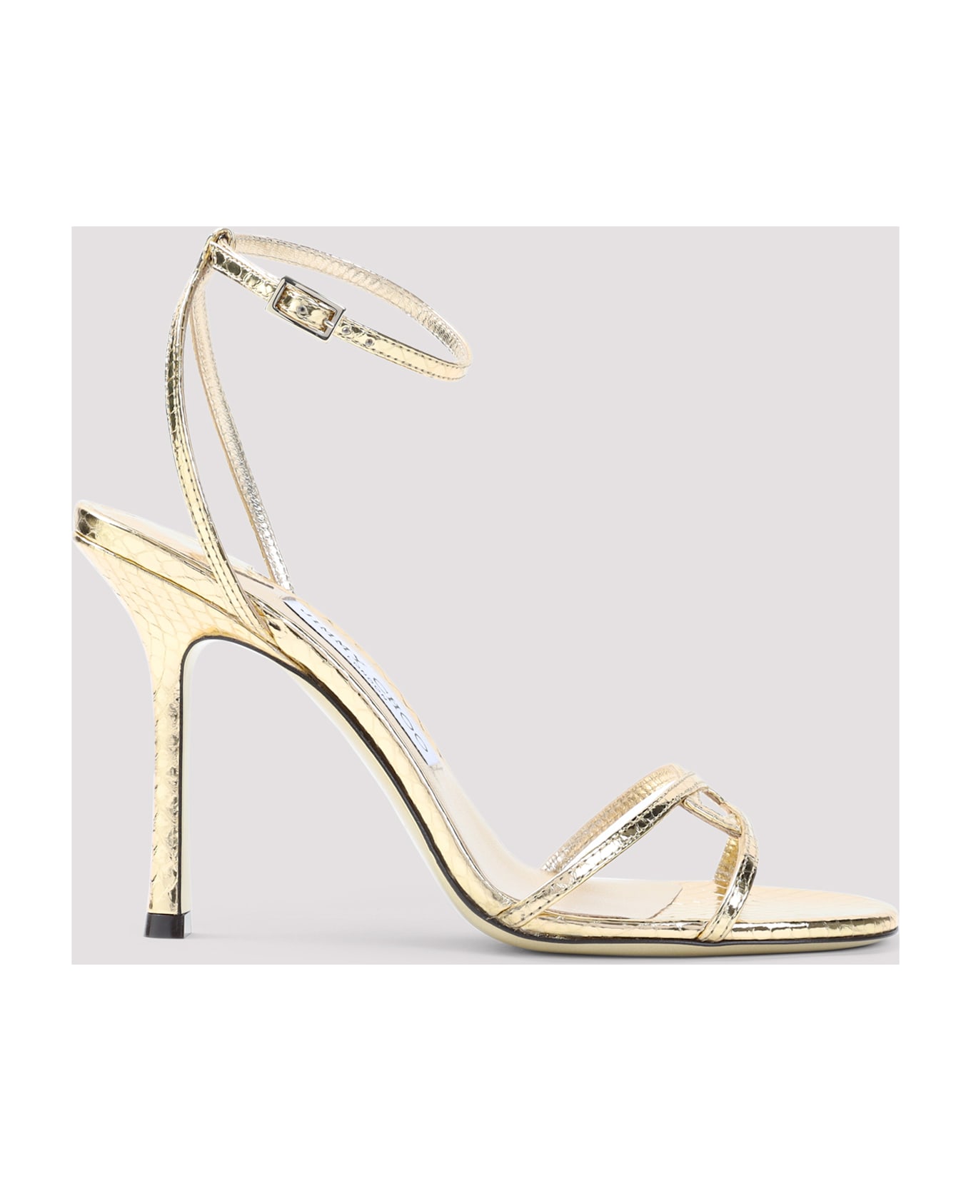 Jimmy Choo 1998 Leo Candy Wrap Leather Sandals - Gold
