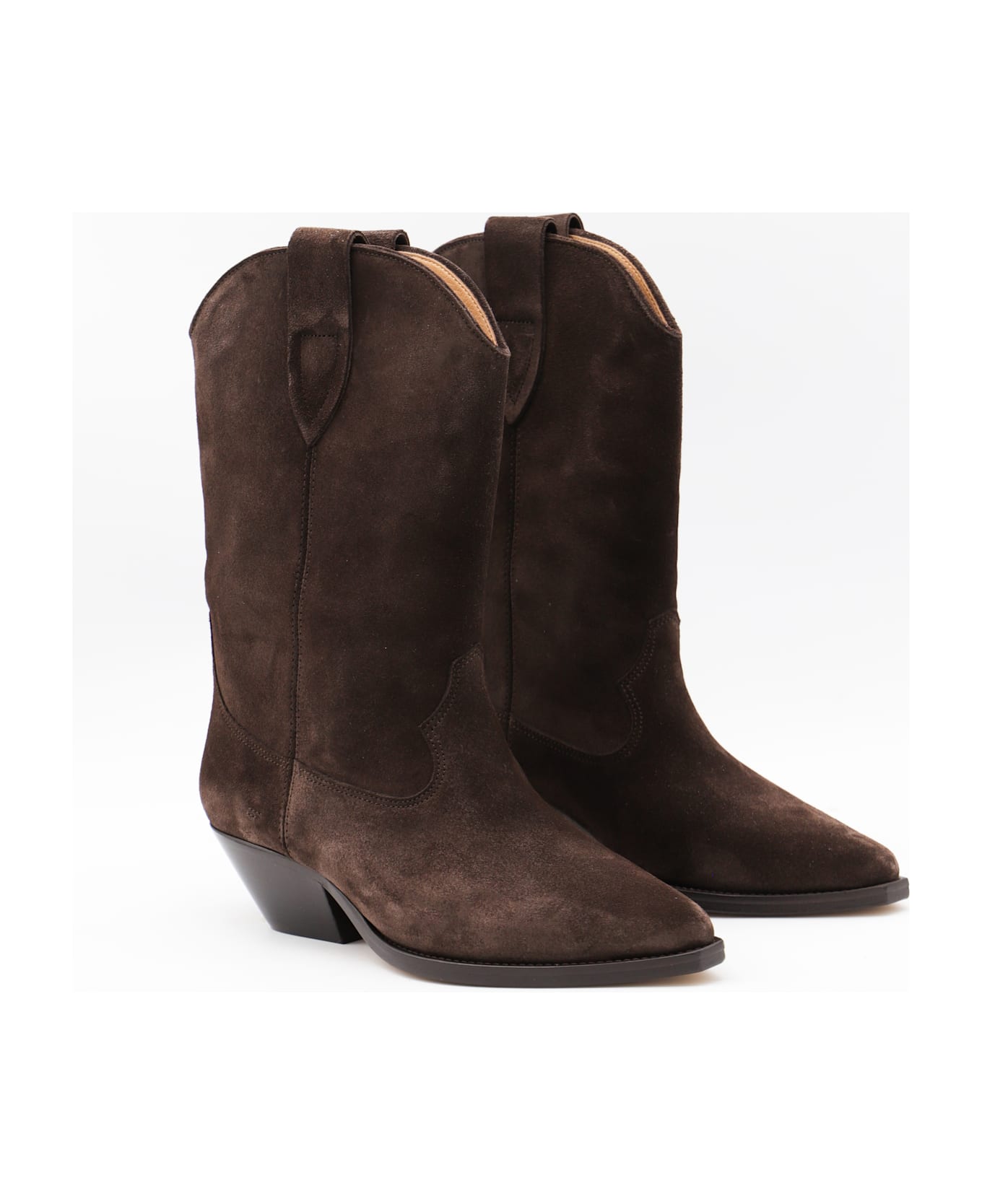 Isabel Marant Dark Brown Leather Duerto Boots - Brown