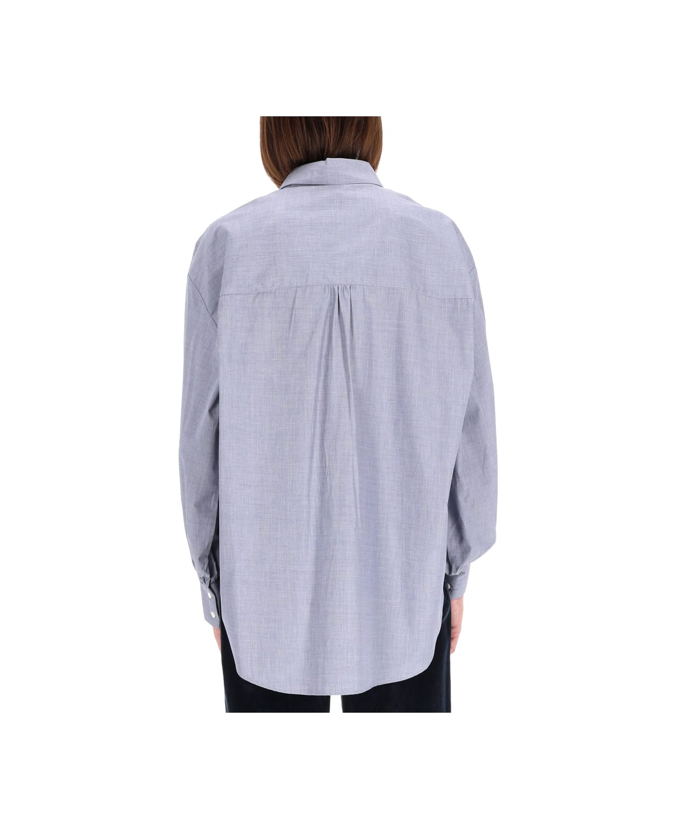Aspesi High Collar Shirt - AZURE