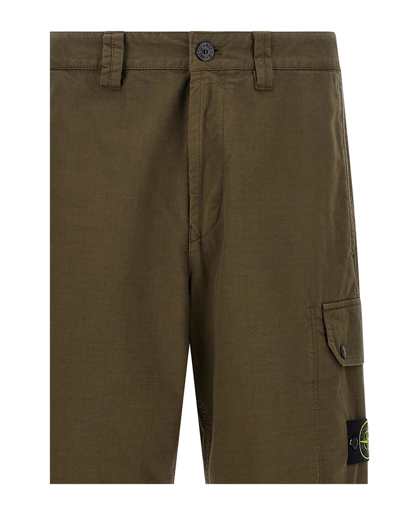 Stone Island Cotton Trousers - Green