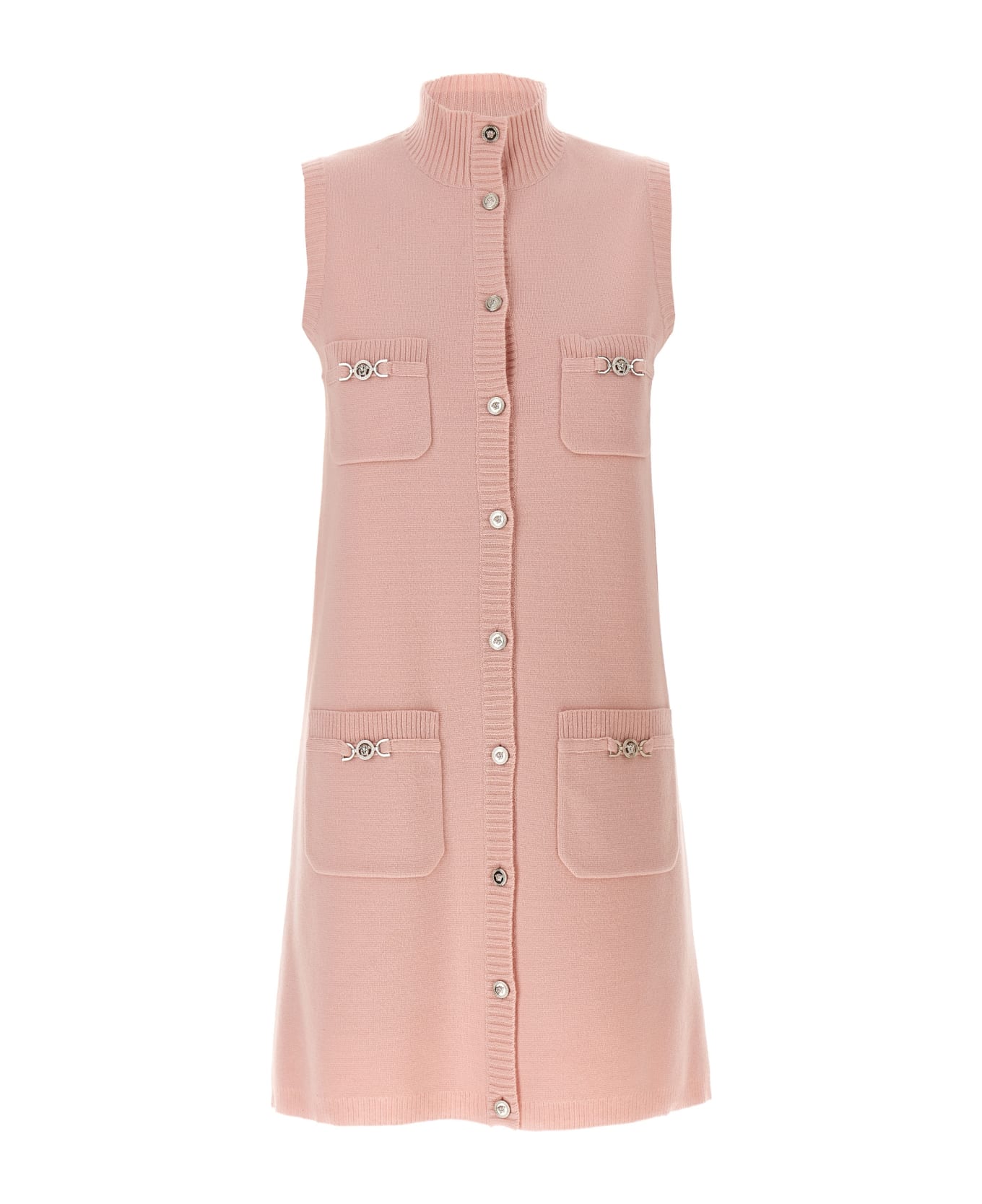 Versace Pink Wool Blend Dress - Pink