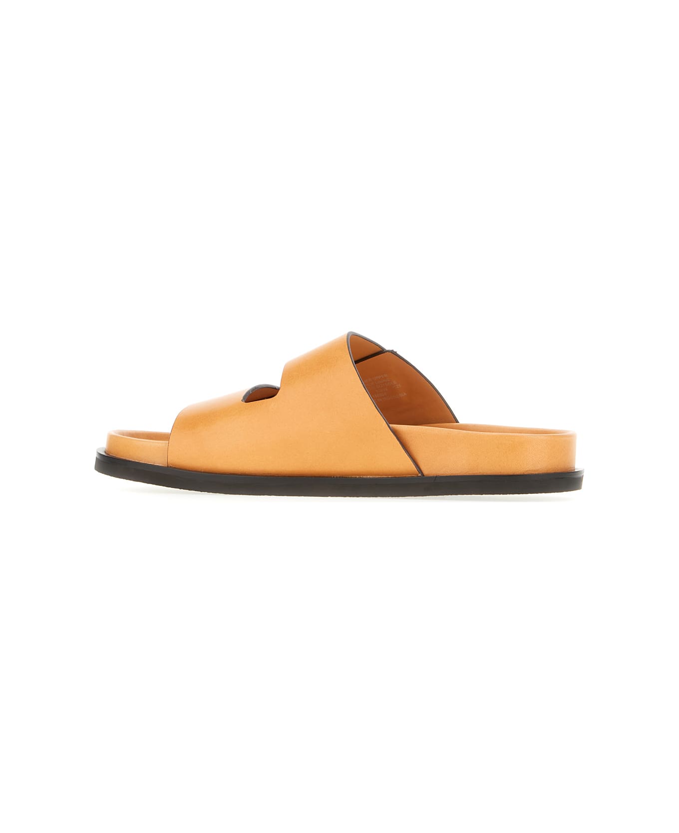 Tory Burch Caramel Leather Slider Sandals - CAMELLO