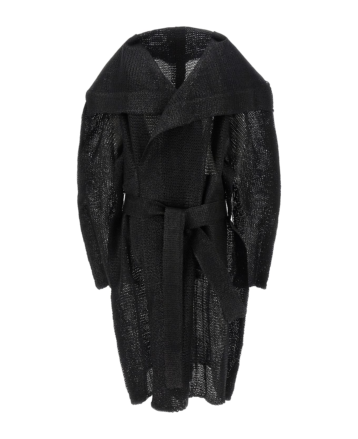 Issey Miyake 'panini' Trench Coat - Black  