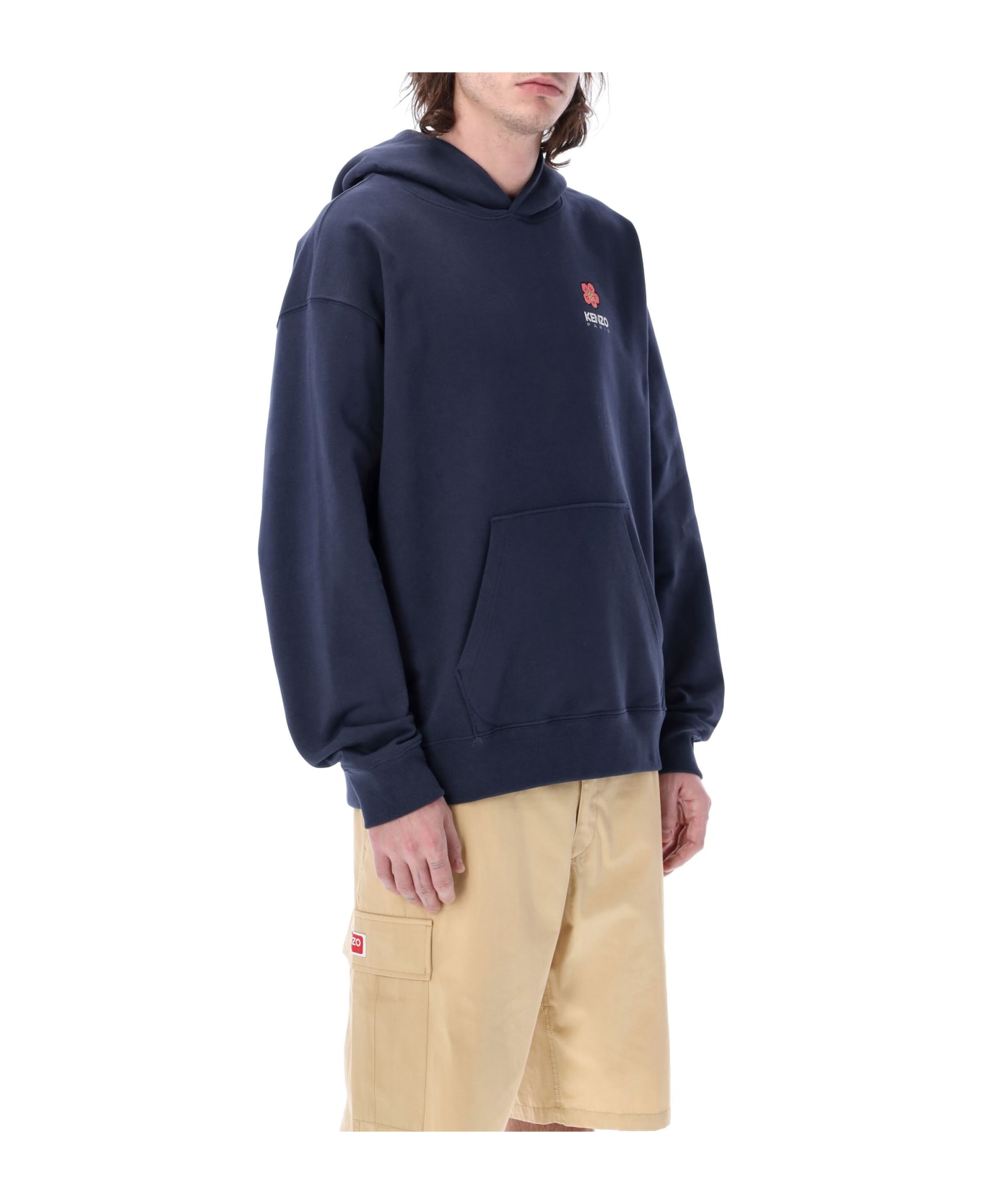 Kenzo Stretch Cotton Oversize Sweatshirt - NAVY フリース