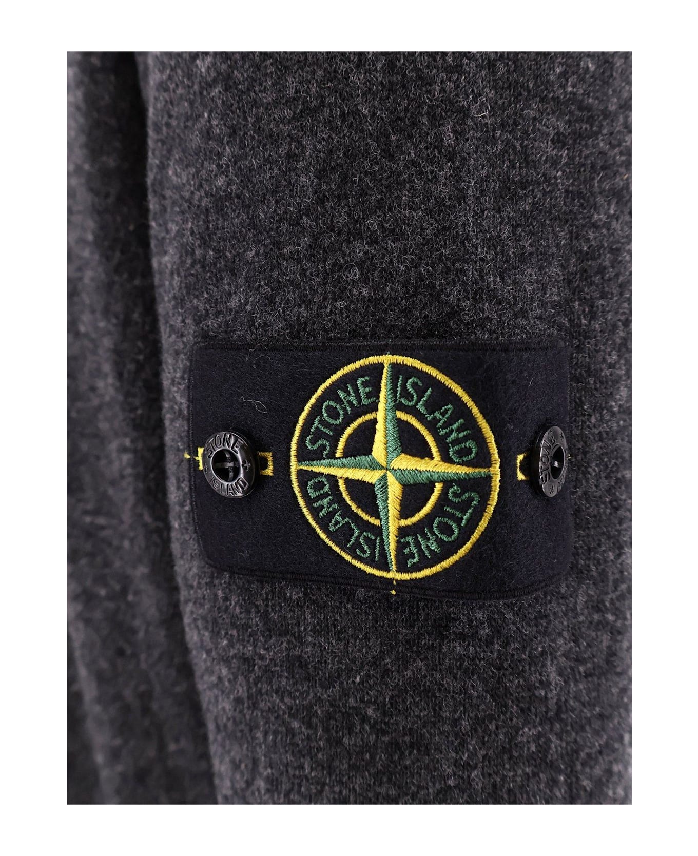 Stone Island Compass-patch Crewneck Jumper - Grey