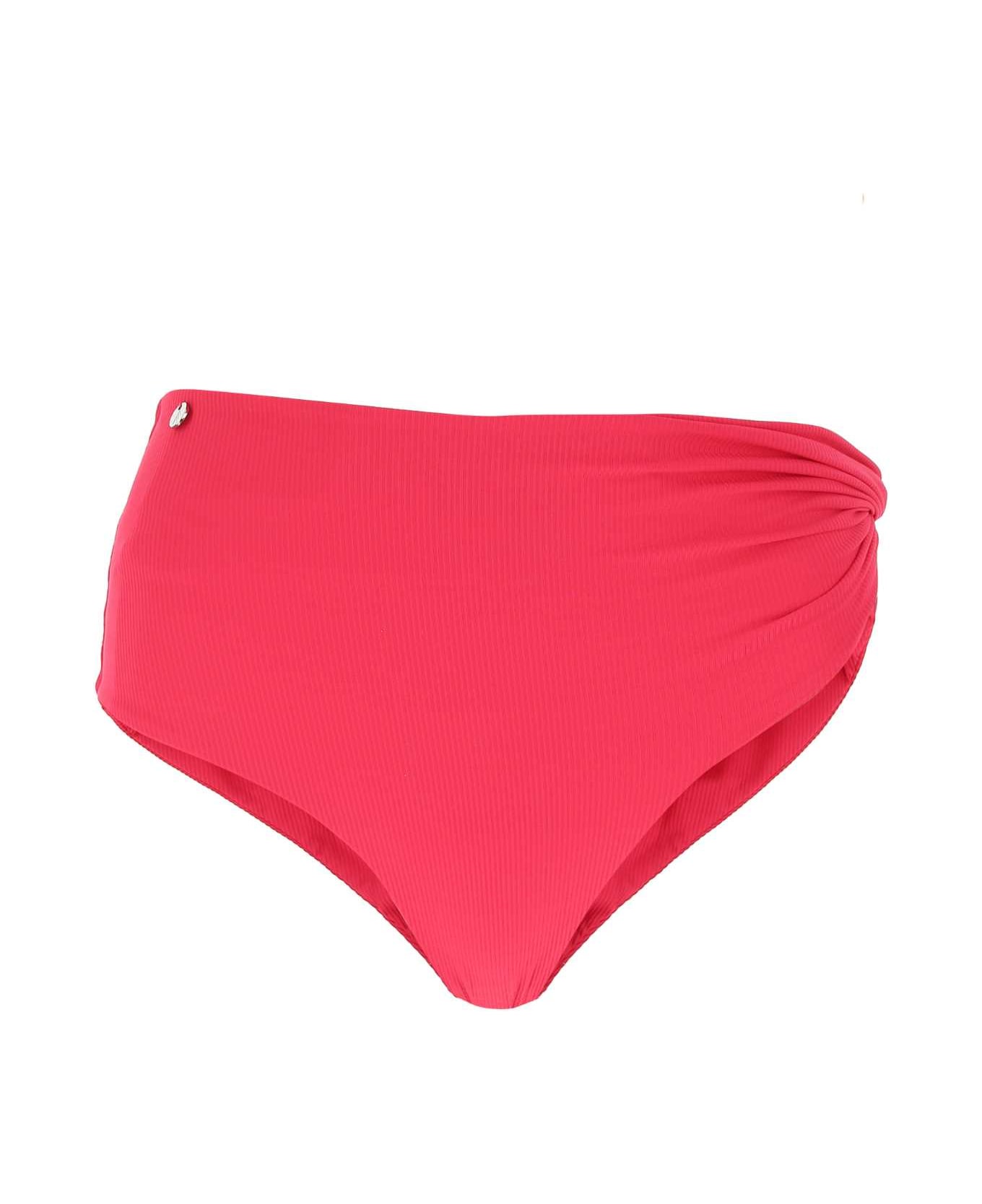 The Attico Fuchsia Stretch Nylon Bikini Bottom - MVIT STMP.ART SCORE LIPSTICK