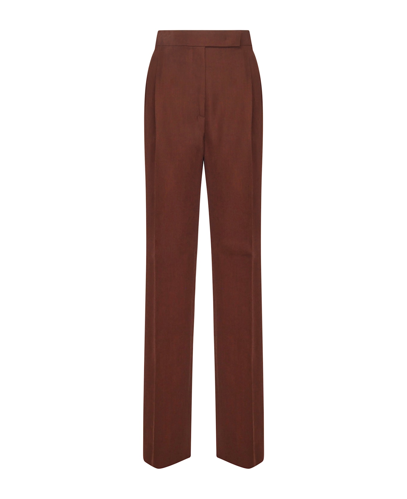 Max Mara Wide-leg Wool Trousers - Earth tone