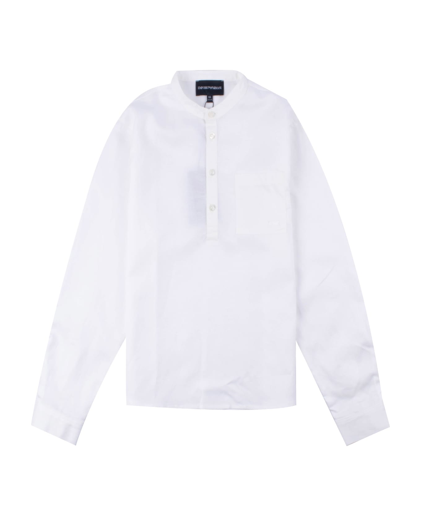 Emporio Armani Lyocell Blend Shirt - White シャツ