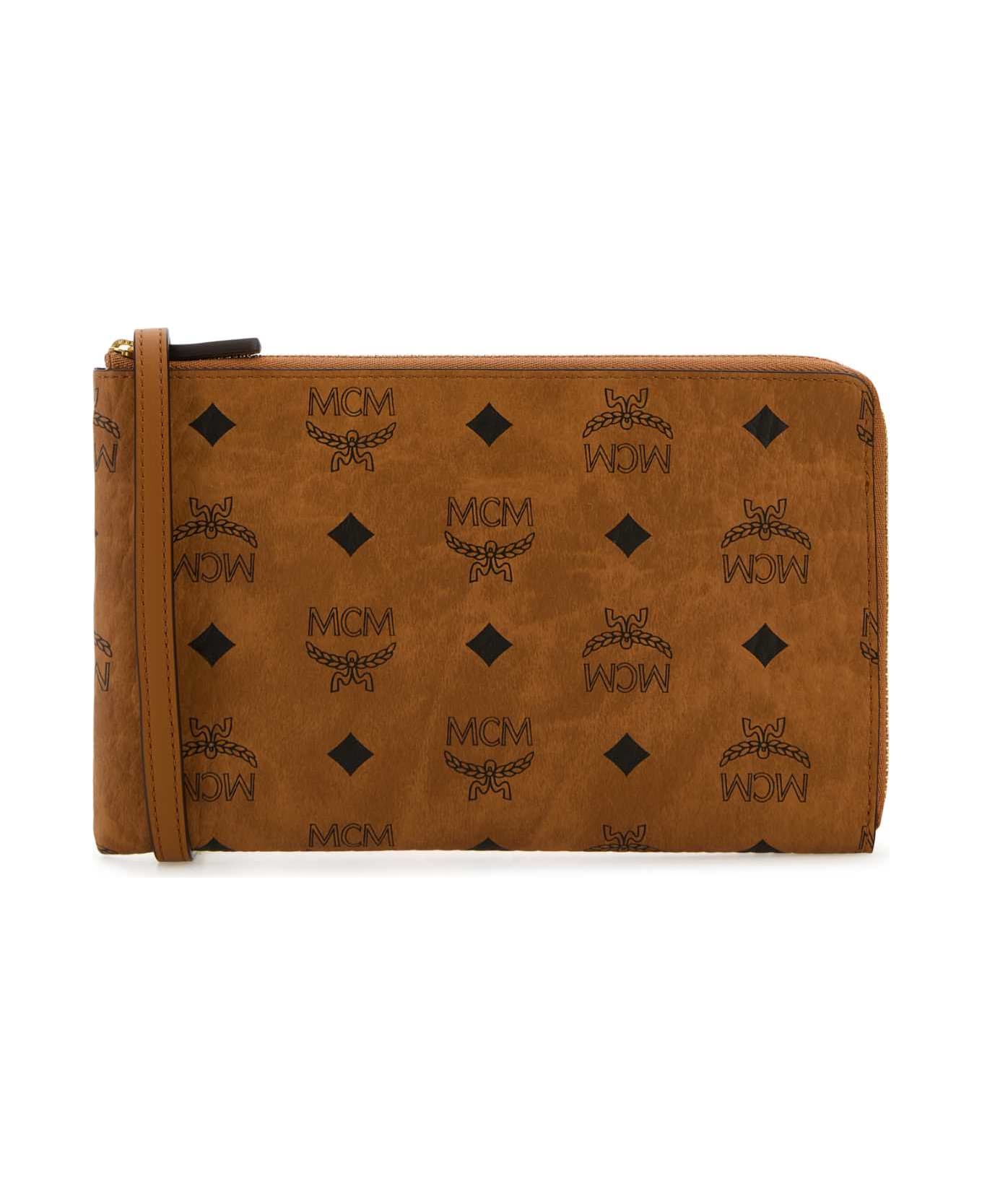 MCM Printed Canvas Crossbody Bag - COGNAC