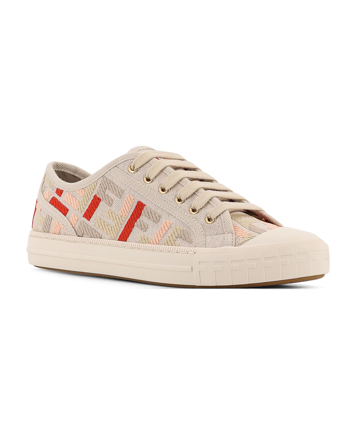 Fendi Domino Canvas Sneakers - GREZ ROS.ROSA.BE.TOR