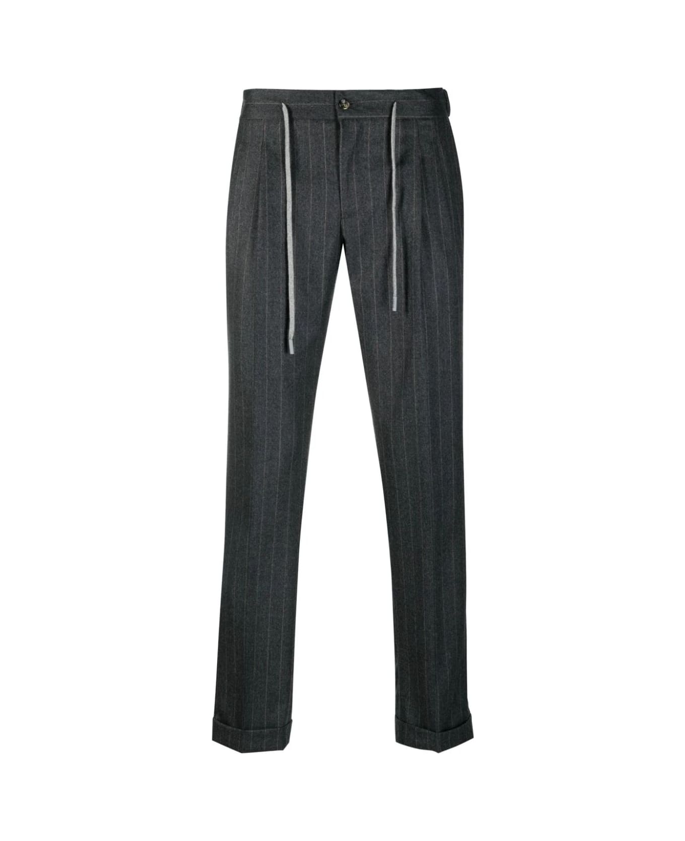 Barba Napoli Roma Coulisse Trousers - Grey ボトムス