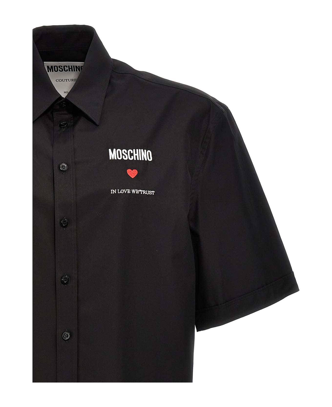Moschino 'in Love We Trust' Shirt - Black   シャツ