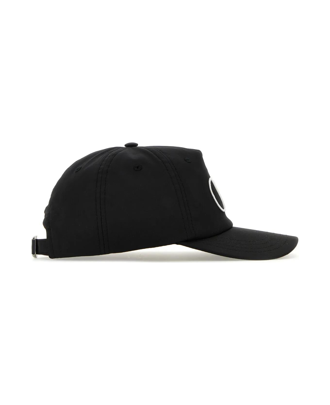 Valentino Garavani Black Polyester Blend Baseball Cap - Black