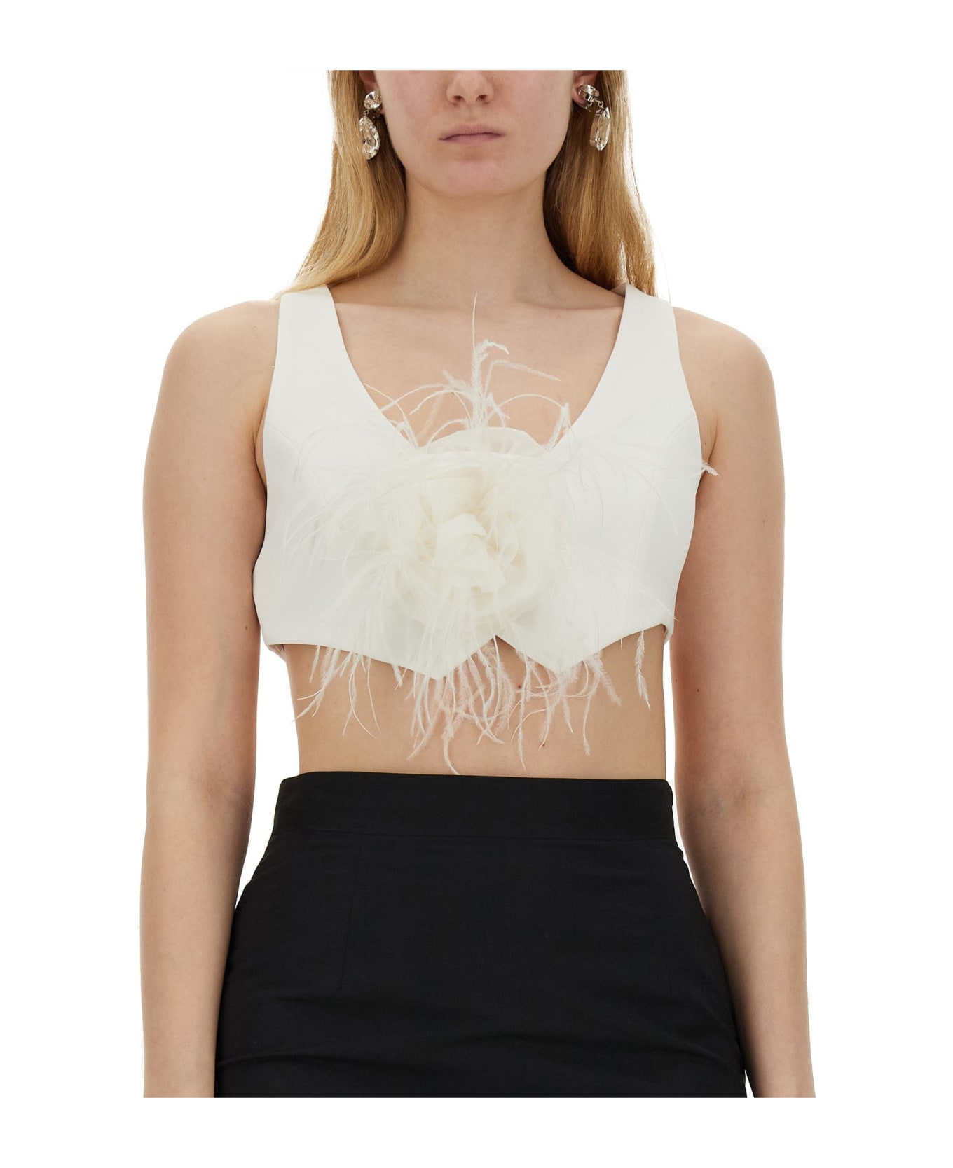 Moschino Vests With Rose. - WHITE