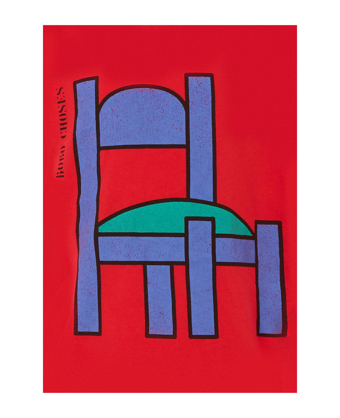 Bobo Choses Red T-shirt For Kids With Chair - Red
