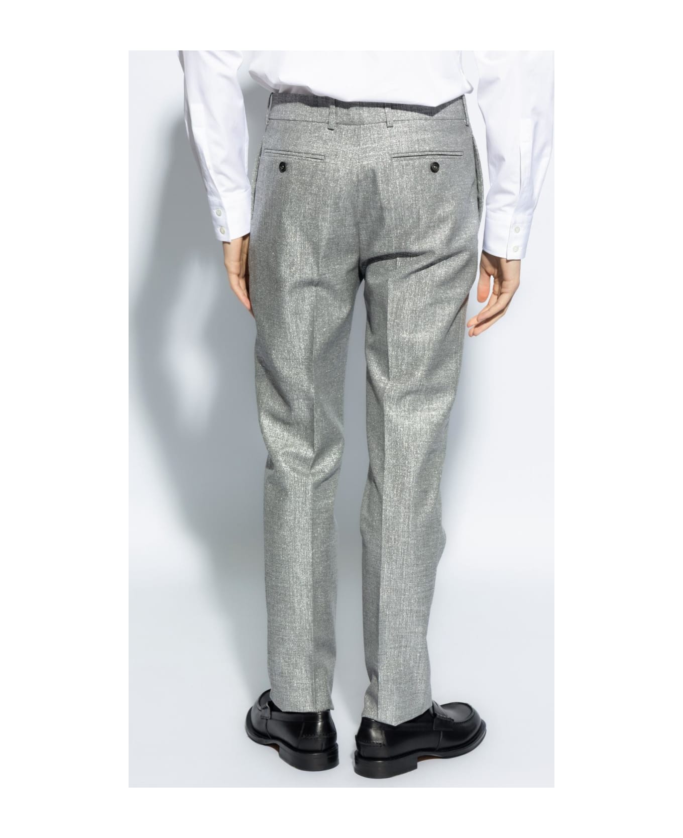 Alexander McQueen Creased Trousers - Silver