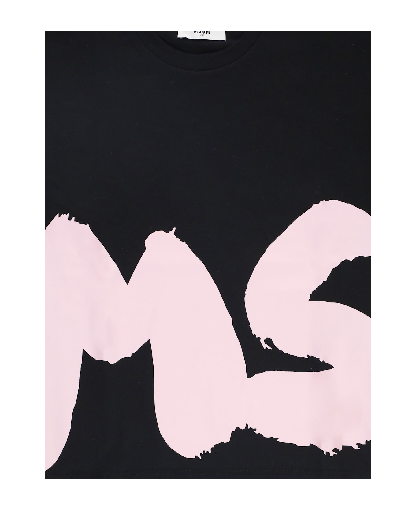 MSGM T-shirt With Logo - Nero Rosa