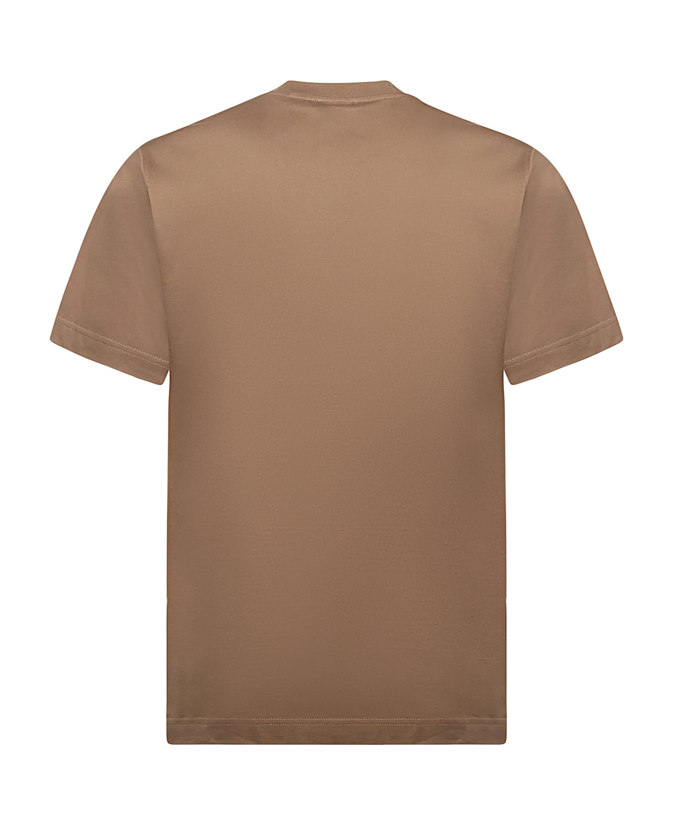 Burberry Check Cotton T-shirt - Clay Brown