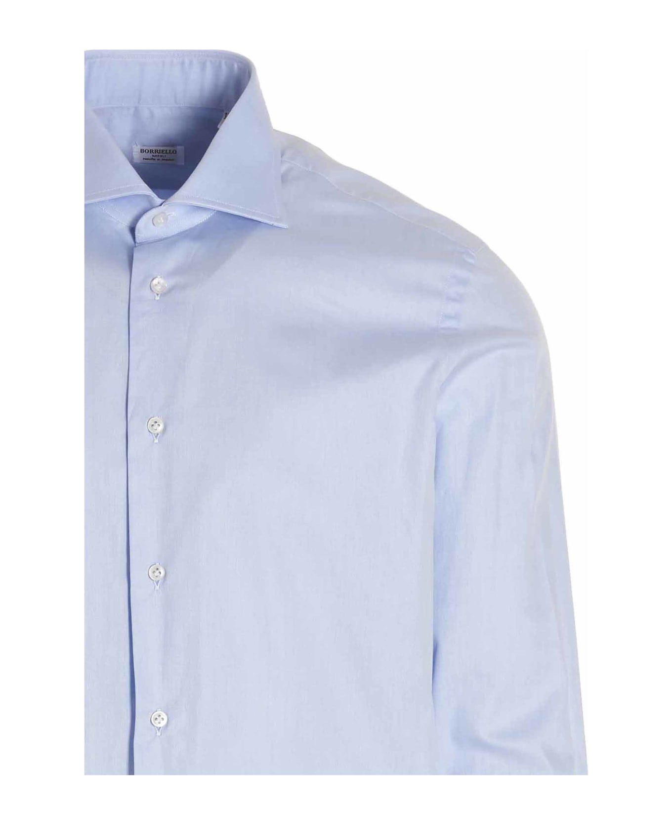 Borriello Napoli Cotton Shirt - Light Blue